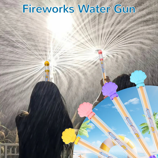 Waterblaster Watergun Fireworks Water Spray, Romantic Fireworks Style Water Spray Toy, High Pressure Pull-Out Sprinkler Spray Toys For Bathing, Pool, Party Entertainment, Pool Games