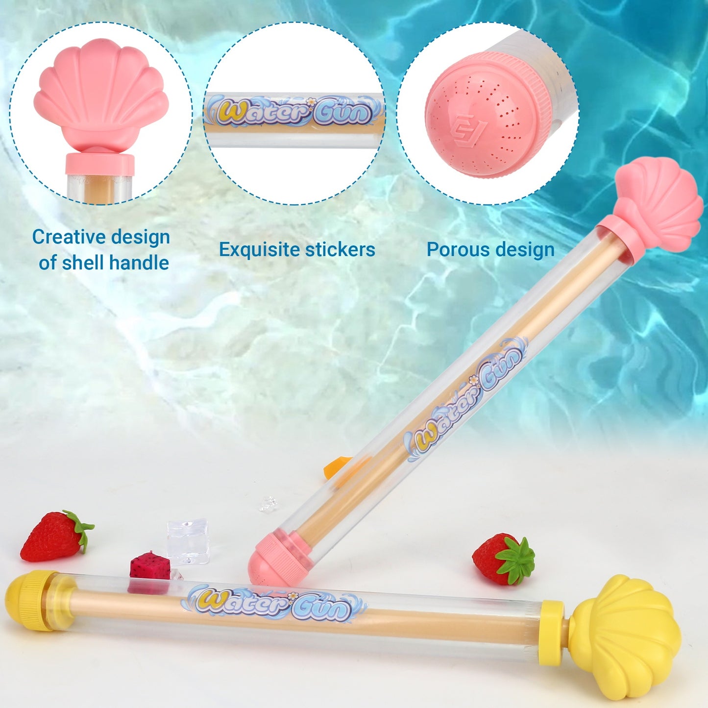 Waterblaster Watergun Fireworks Water Spray, Romantic Fireworks Style Water Spray Toy, High Pressure Pull-Out Sprinkler Spray Toys For Bathing, Pool, Party Entertainment, Pool Games