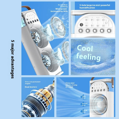 Five-hole Spray Humidification Multi-gear Large Capacity Household Fan